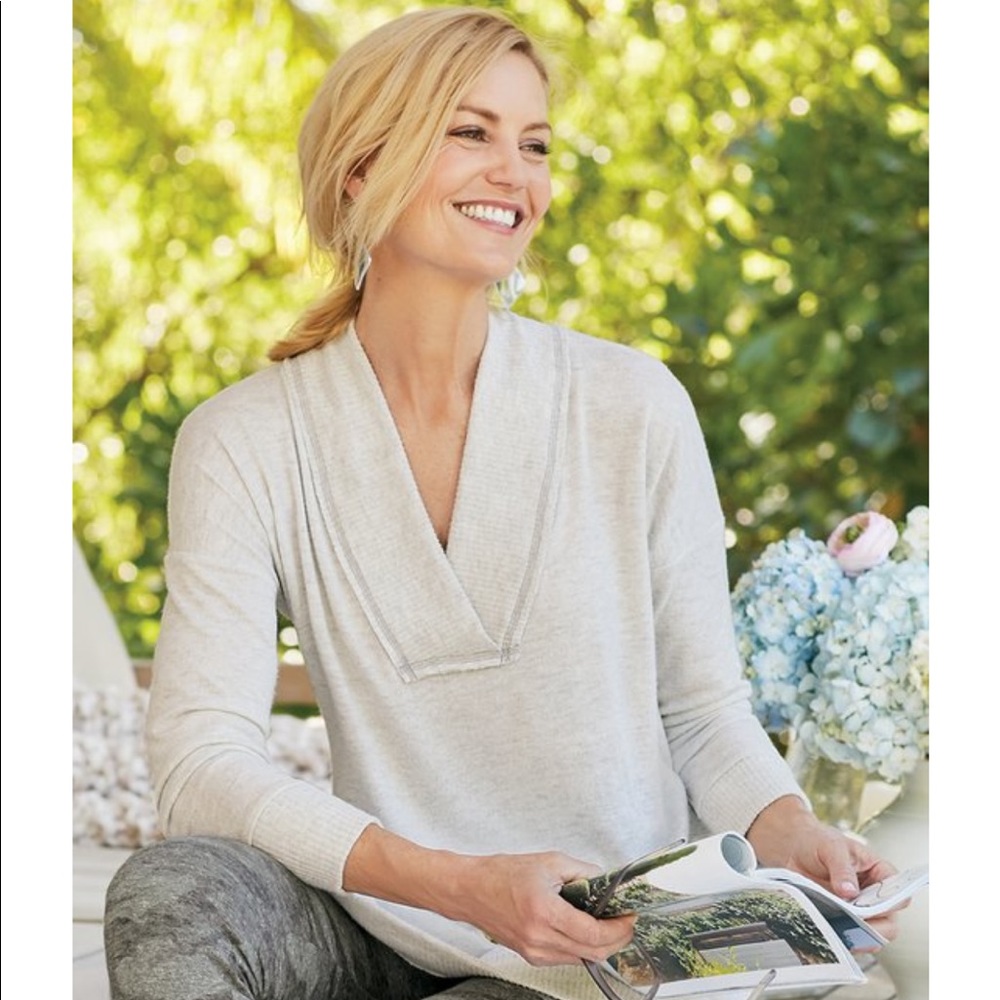 Soft Surroundings Heather Gray Hollace Tunic
